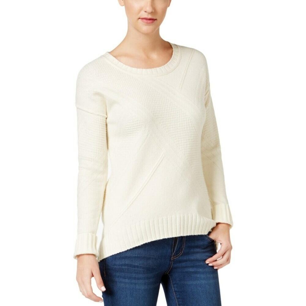 Calvin Klein cream oversized high low sweater small